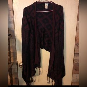 Faded glory fringe cardigan